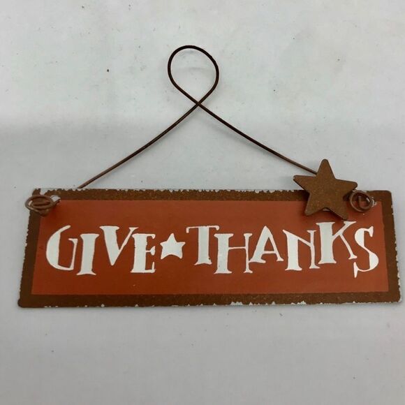 Thanksgiving Ornament Home Motivational Sign New - Picture 5 of 12